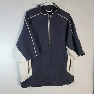 FootJoy DryJoys Jacket Mens XL Black 1/4 Quarter Zip Golf Tour Collection - Picture 1 of 9