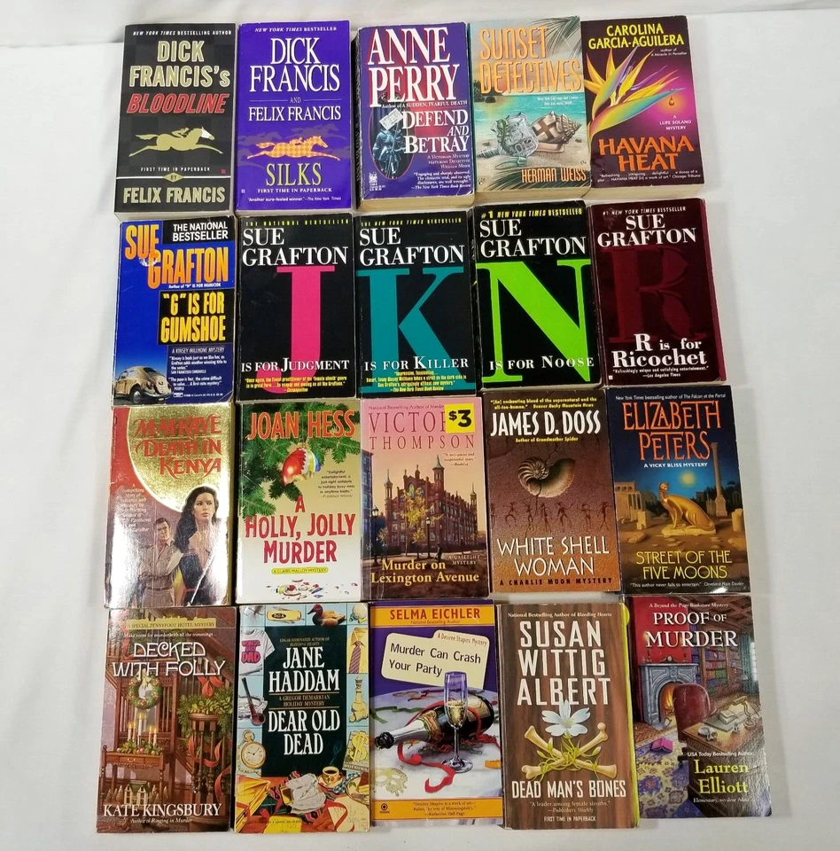 Комплект из 20 уютных таинственных книг в мягкой обложке Cozies Mysteries криминальные романы - Изображение 1 из 4