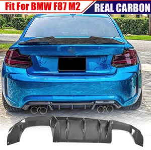 Fit For BMW F87 M2 2016-2017 Rear Bumper Diffuser Spoiler Lip Chin REAL CARBON - Picture 1 of 15