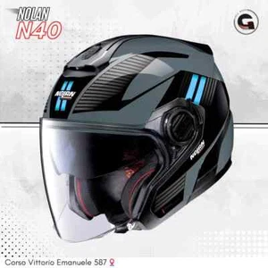 CASCO NOLAN N40 CROSSWALK JET DOPPIA VISIERA N40 ECE 22.06 TG.M - Foto 1 di 1