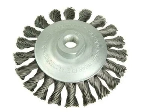 Lessmann Conical Knot Brush 100Mm M14 Bore 0.50 Steel Wire LES471257 - Picture 1 of 1