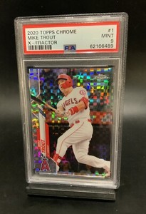 2020 Topps Chrome Mike Trout-X Fractor! PSA 9 (Mint)