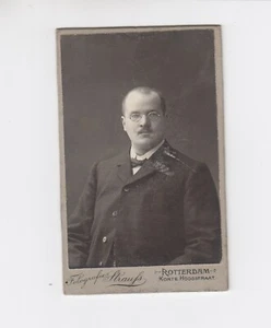 Rotterdam Courte Hoogstraat Straufs CDV Carte de Visite + Étiquette - Photo 1/2