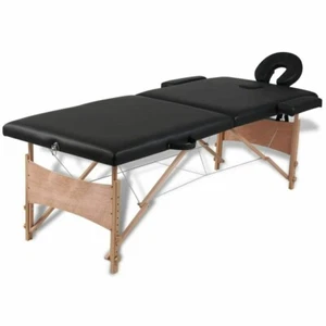 TABLE DE MASSAGE PLIANTE EN BOIS 210X80X80CM BLANCHE + SAC DE TRANSPORT - Afbeelding 1 van 7