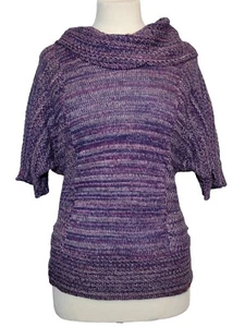 TWO ONE TWO NEW YORK MULTICOLOR SHORT SLEEEVE COWL NECK SWEATSHIRT SIZE XL - Picture 1 of 5