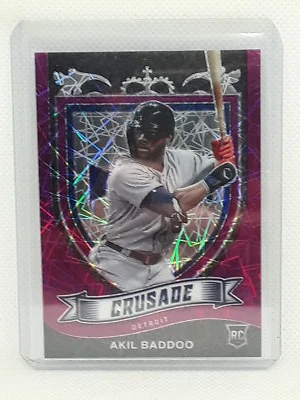 Akil Baddoo 2021 Chronicles Crusade Purple Velocity RC - #14  - Detroit Tigers - Image 1 of 2
