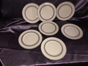 Lot of 6 Old Ivory Syracuse China Platinum Band Bread and Butter Plates - Picture 1 of 5