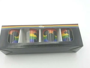 4 Pack Disney Rainbow Collection Mickey Mouse Shot Glasses NEW IN BOX - Picture 1 of 5