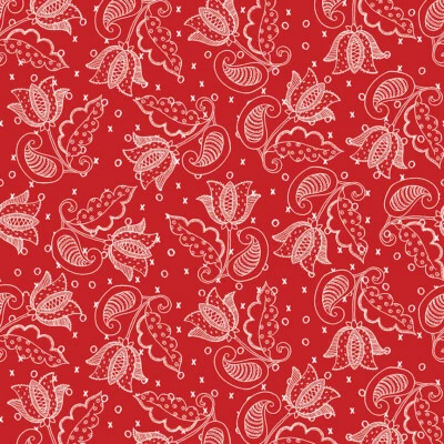 Riley Blake J. Wecker Frisch All My Heart San Valentín Tulipanes Rojo ~ Tela de Algodón Foto 1 de 2