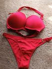 Gorgeous Ann Summers ?Eleko Buckle Bikini 36dd/10 RSP 44 RED (cupb)  1770 NEW 