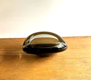 Vintage MCM Mid Century Holmegaard Denmark Danish Heavy Gray Glass Ashtray 8” - Picture 1 of 12