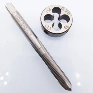 Tap & Die Set HSS M6 x 0.75mm Tap & M6 x 0.75mm Die Metric Thread Right Hand - Picture 1 of 7