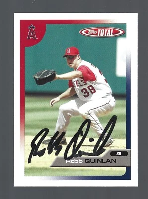 Robb Quinlan AUTOGRAPH Los Angeles Angels 2005 Topps Total #186 AUTO Baseball - Image 1 of 2