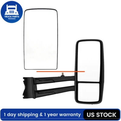 For Kenworth T680 T880 Main Big Mirror glass Upper Mirror Convex w/Power Heated Foto 1 de 4