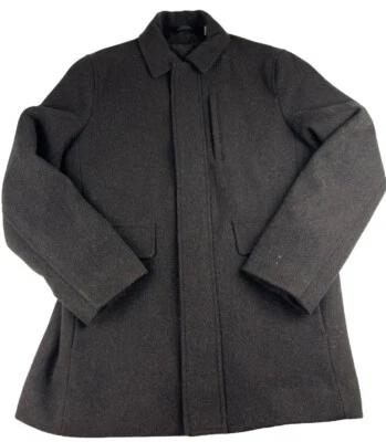 Calvin Klein Wool Blend Coat. Full Zip. Dark Gray. Size Small - Image 1 of 4