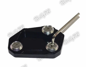 Kickstand Side Stand Extension Plate Enlarger Pad Black For 2013-2017 BMW S1000R - Picture 1 of 7
