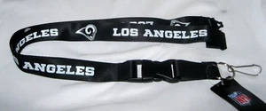 Los Angeles Rams New Logo Blackout White Letters Keychain Detachable Lanyard-New - Picture 1 of 1
