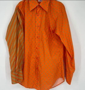 ERL Orange Polka Dot Shirt Size M - Picture 1 of 4