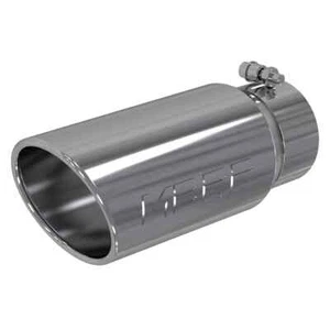 Punta de escape universal redonda de 4 pulgadas con extremo laminado en ángulo de acero inoxidable MBRP T5051 - Imagen 1 de 2