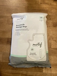 Medical Breastmilk Storage Bags 100 Ct 8 oz Single Use Breast Milk Sealed Motif - Picture 1 of 7