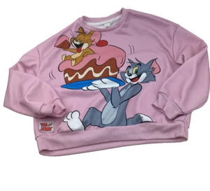 Tom and Jerry Girls Sweater Top 10 Years Pink Long Sleeve Children Kids - Picture 1 of 5