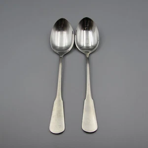 Cucharas para servir Oneida de acero inoxidable MINUTE MAN - Juego de dos * SSS EE. UU. - Imagen 1 de 3