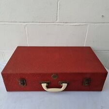 Vintage Brexton Picnic Box Empty Red 1950s Retro Storage Case.