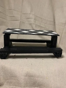 wood white and black checked squirrel table home decor - Picture 1 of 4