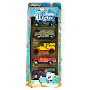 Matchbox SpongeBob Squarepants 5 Vehicle Pack 2002 Mattel #91947 Damaged Box New