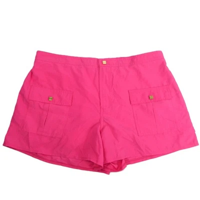NEW Liz Claiborne Women Pink Gold Size 14 Lined Shorts Swimwear Board Shorts 35w - Image 1 of 4