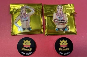 Ringelblume Julia Wrestling Acryl Ständer 2er Set Frauen Pro Wrestler Figur - Bild 1 von 1