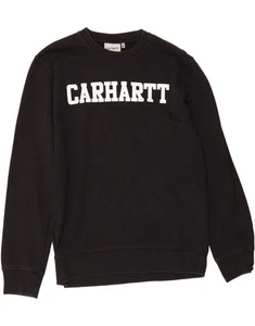 CARHARTT Hombres Gráfico Sudadera Jersey Mediano Negro Algodón AV03 - Imagen 1 de 3