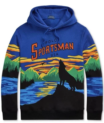NEW Polo Ralph Lauren Sportsman Wolf Expedition Adventure Hoodie Sz S / LG /  XL - Image 1 of 4