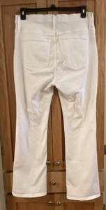 J Crew Denim White Curvy Full Length Demi Boot Jeans Size 33 - Bild 1 von 3
