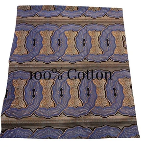 Afrikanischer Wachsdruck 100 % Baumwolle Ankara 6 Yards Stoff Neu Handarbeit/Kleid/Rock Neu!! - Bild 1 von 5