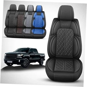 Car Seat Covers Custom Fit for Chevy Silverado GMC Sierra 1500 Full Set Black - Picture 1 of 8