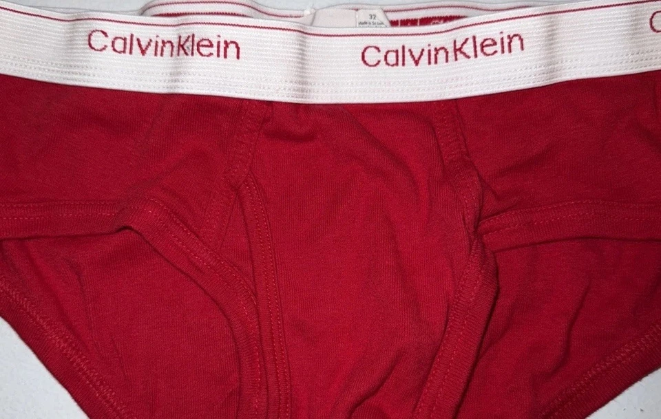 Calvin Klein Hombre Calzoncillo Rojo Talla 32 tiro bajo U1183 DE COLECCIÓN Foto 1 de 2