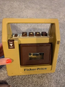 Vintage 1980 Fisher Price Brown Cassette Tape Player Recorder untested - Picture 1 of 6