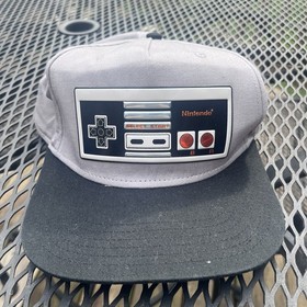 Vintage Nintendo Hat Video Game Controller Snapback Double Gray Adjustable NES