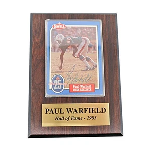 Placa de tarjeta firmada autografiada por Paul Warfield Miami Dolphins (estaco de placas) - Imagen 1 de 3