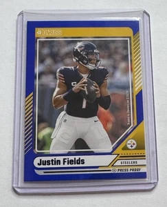 Justin Fields 2024 Panini Donruss #235 Blue Press Proof - Picture 1 of 6