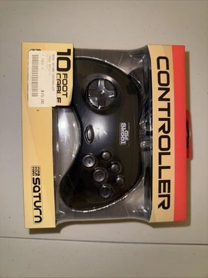 Sega Saturn After Market Controller Pad Black Brand New - Image 1 of 3