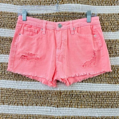 Shorts feminino Rue 21 corte tamanho 3 juniores rosa desgastado novo com etiquetas cintura média ajuste sonho - Imagem 1 de 4