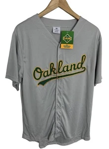 Oakland Athletics maglia uomo grigia cucita taglia media nuova con etichetta - Foto 1 di 4