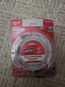 Milwaukee 4 Zoll HOLE DOZER Bi-Metall Lochsäge mit 3/8 Zoll Dorn und Pilot Bit - Bild 1 von 2