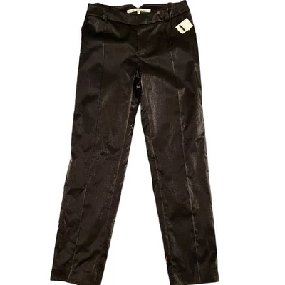 NWT Rachel Rachel Roy Black Satin Tuxedo Cigarette ankle pants Size 2 - Image 1 of 4