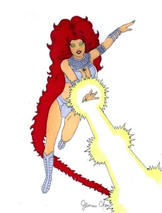 DISFRAZ STARFIRE IN 1ST TEEN TITANS NUEVO CÓMIC ORIGINAL COLOR ARTE - Imagen 1 de 1