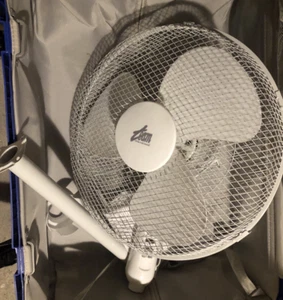 Ventilateur sur pied blanc TEAM International – Silencieux, 3 vitesses - Imagen 1 de 5