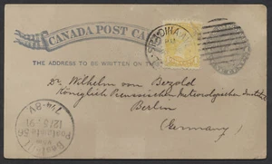 1891 #P7d 1 Victoria PSC Uprated Spadina Ave Toronto to Germany - Foto 1 di 2