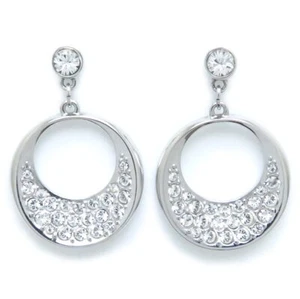 Orecchini cristallo SWAROVSKI motivo tondo placcato argento / 198415 - Foto 1 di 8